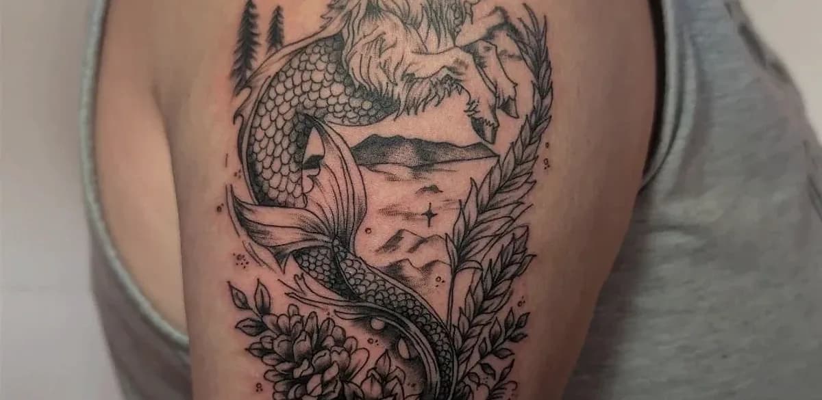 Przykład tatuażu w stylu Blackwork