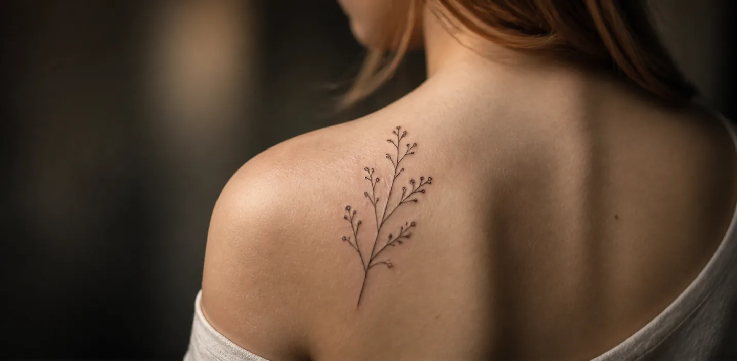 Przykład tatuażu w stylu Fine line